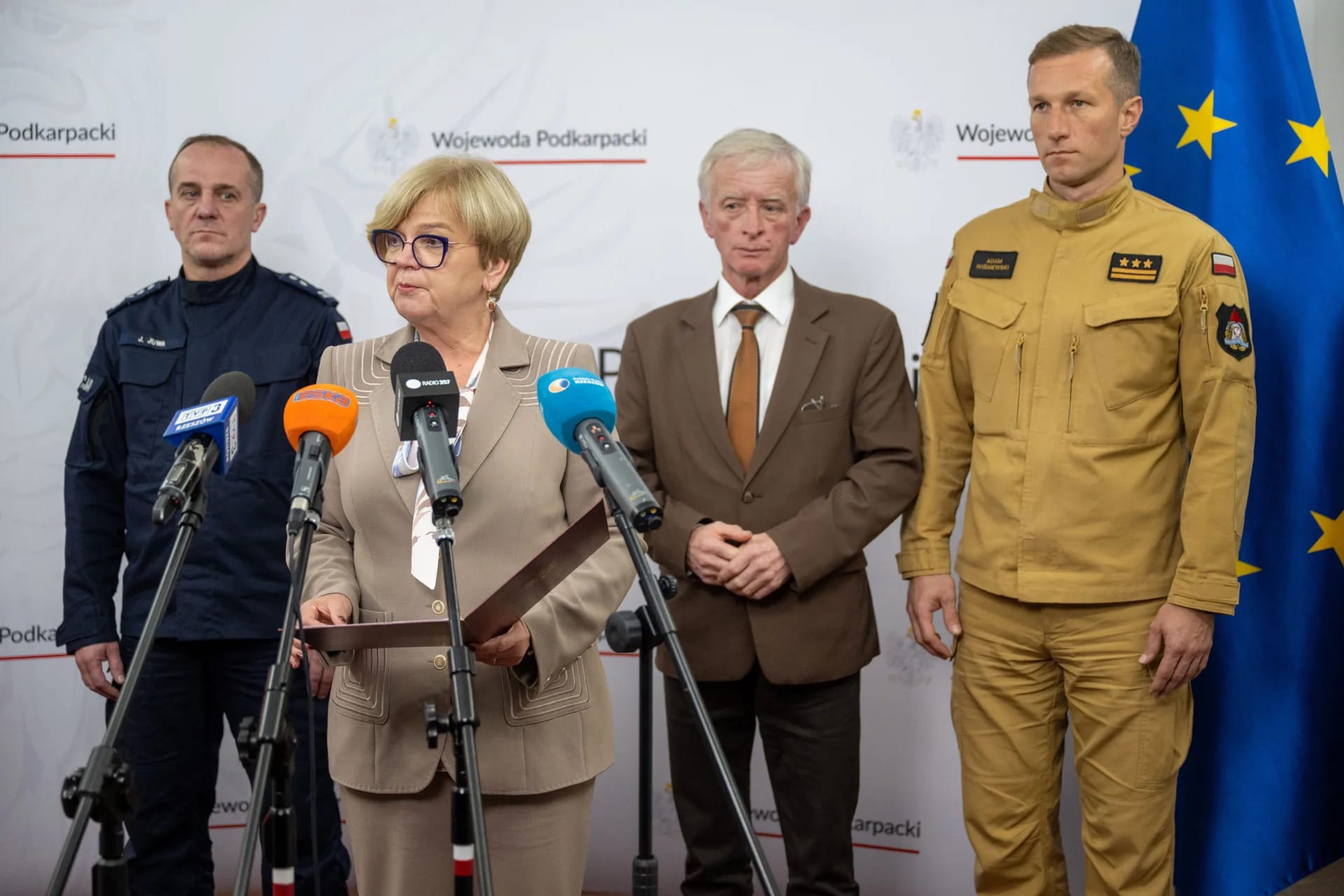 Konferencja wojewody podkarpackiej Teresy Kubas-Hul o przygotowaniach do zimy
